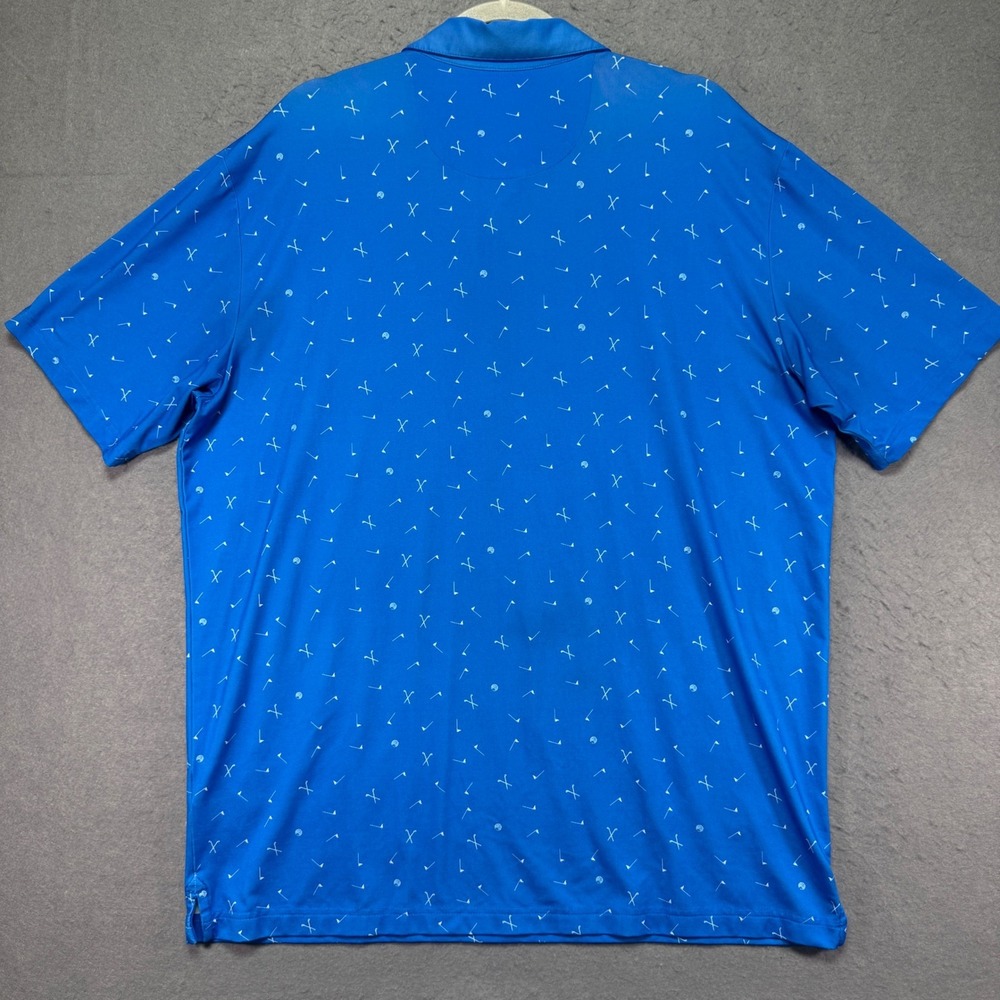 Callaway Men's Golf Polo Shirt Blue Short Sleeve All Over Print Opti-Dri‎ Size L - Picture 3 of 6
